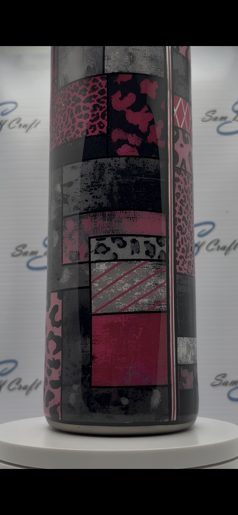 Pink & Black Vinyl Tumber