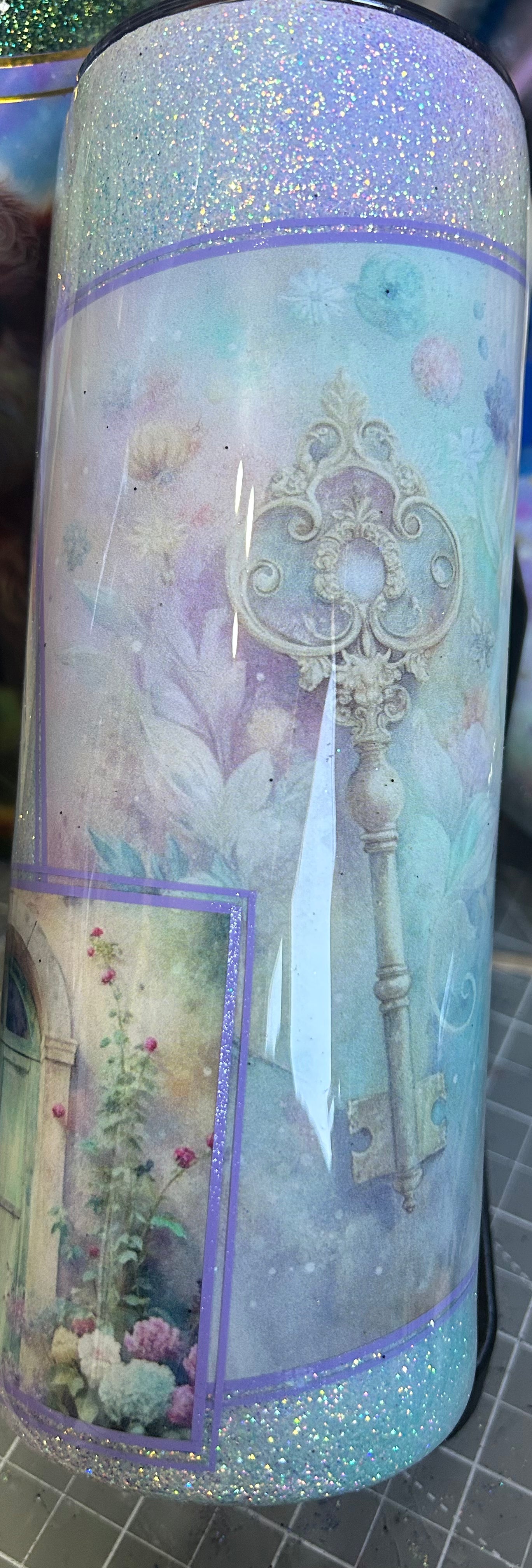 20oz Purple Dreams Vinyl & Glitter Tumbler