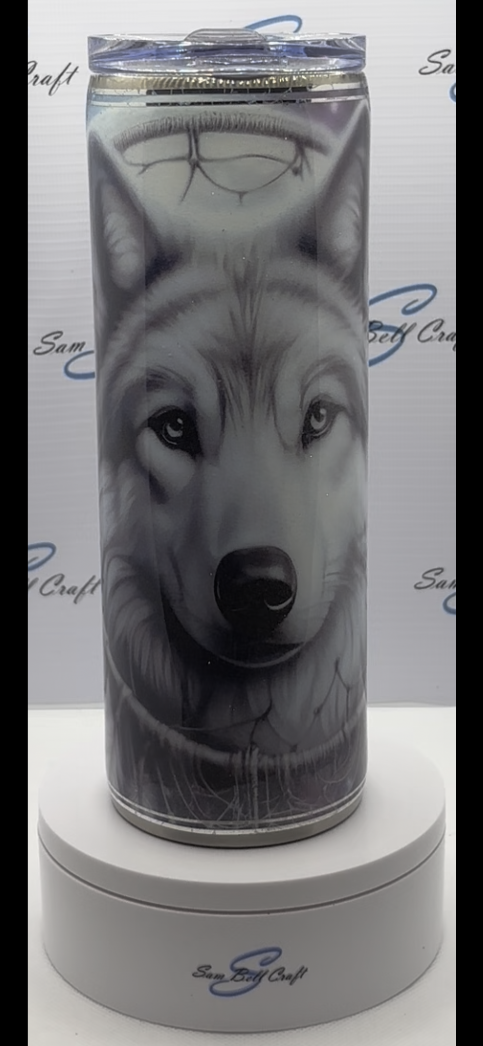 Wolf Vinyl Tumbler