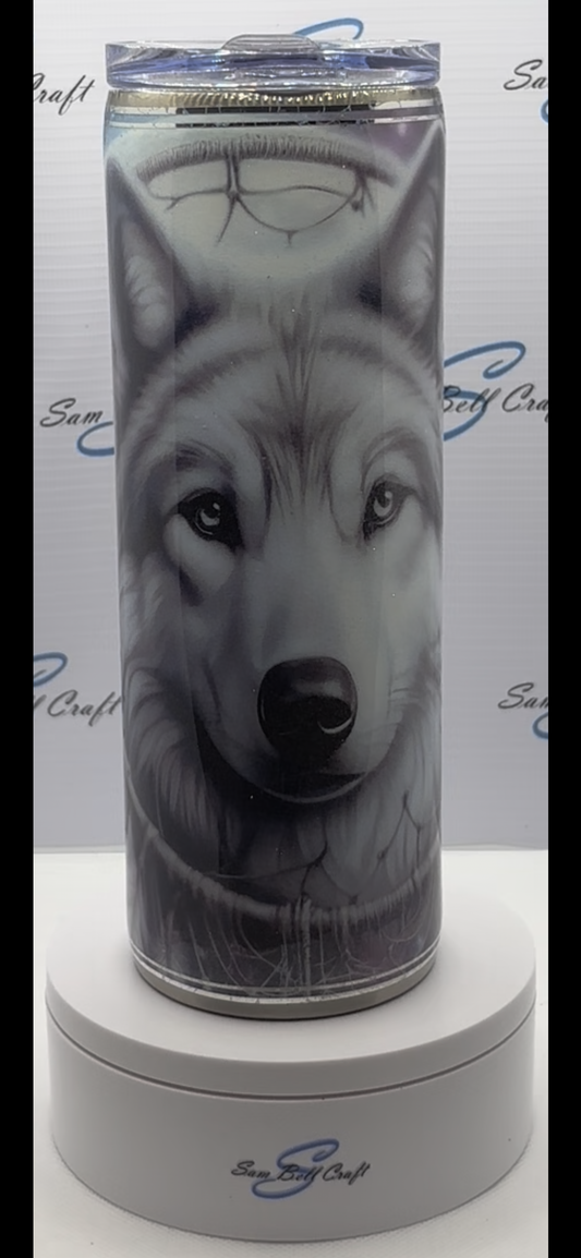 Wolf Vinyl Tumbler