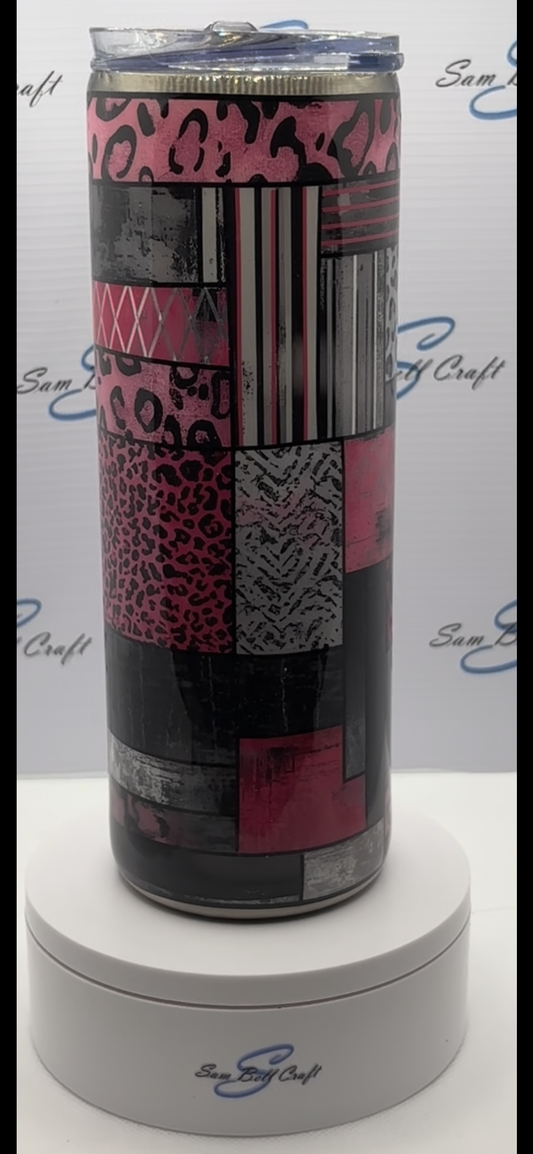Pink & Black Vinyl Tumber