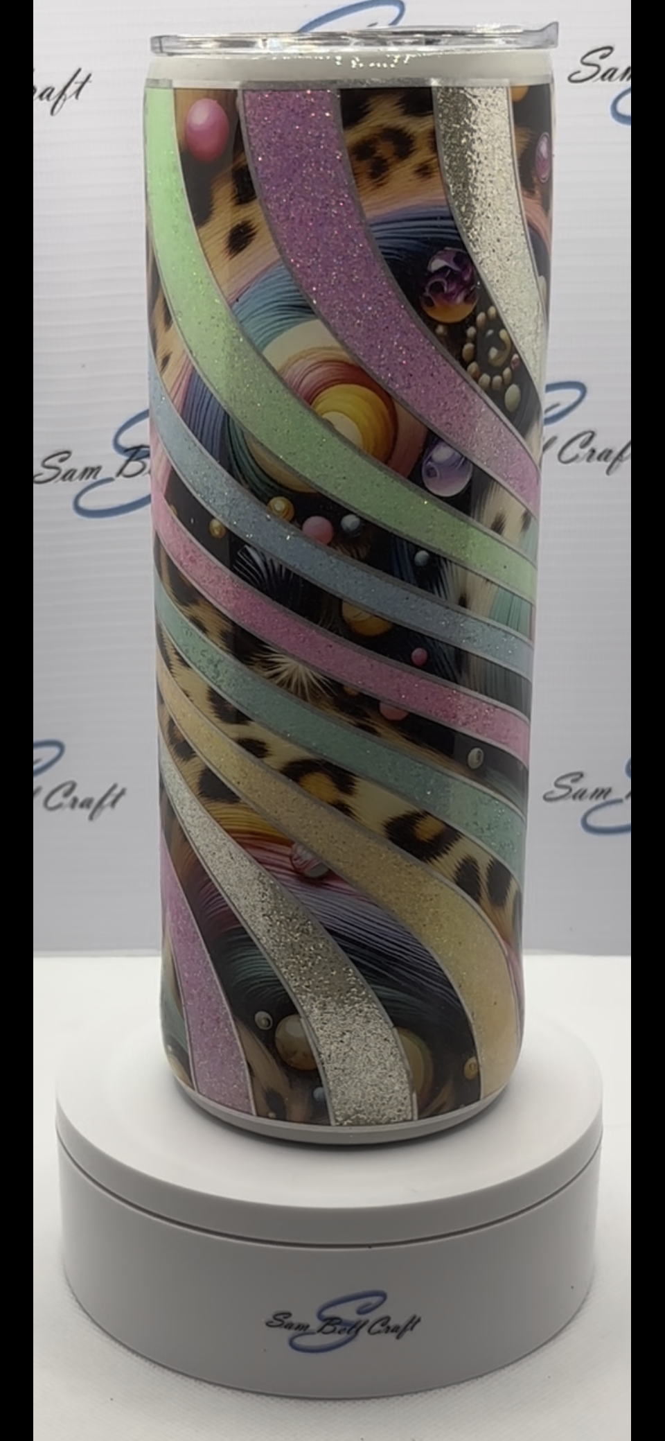 20oz Lisa Frank Inspired Vinyl & Glitter Tumbler - Dizzy Template