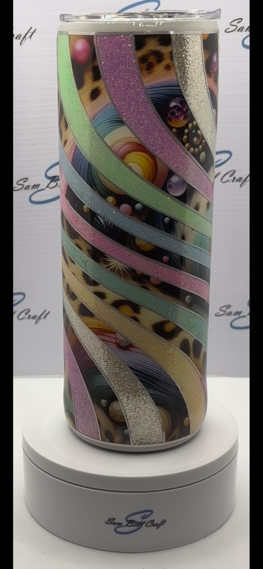 20oz Lisa Frank Inspired Vinyl & Glitter Tumbler - Dizzy Template