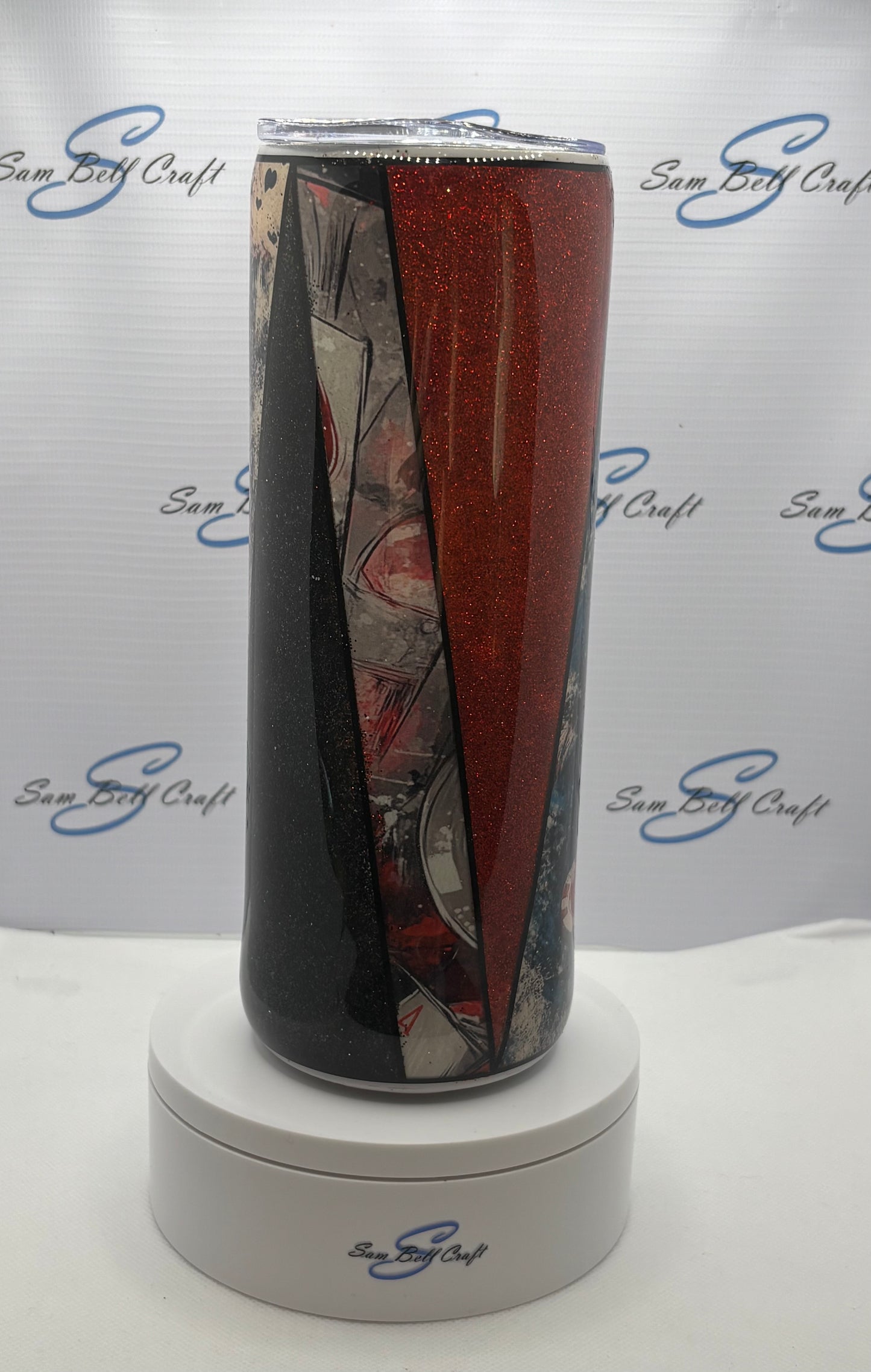 20oz Lady Gambler Vinyl & Glitter Tumbler
