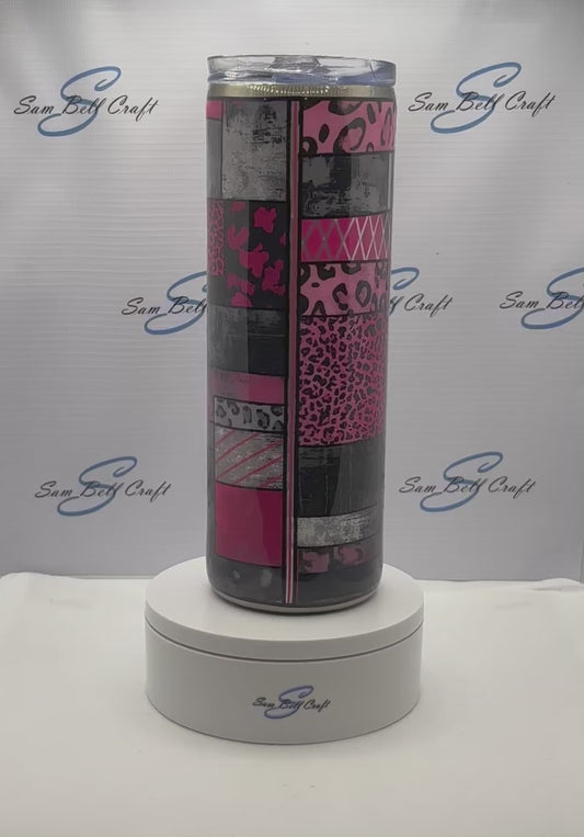 Pink & Black Vinyl Tumber